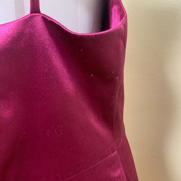BCX Women's Juniors Cowl Neck Asymmetrical Ruched Dress Sz 9 in Pomegranate - Picture 8 of 12